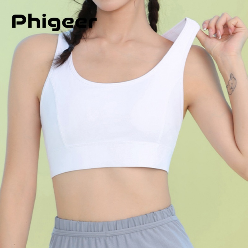 Sports Bra Racerback - PHIGEER-sujetadores deportivos de alto impacto para